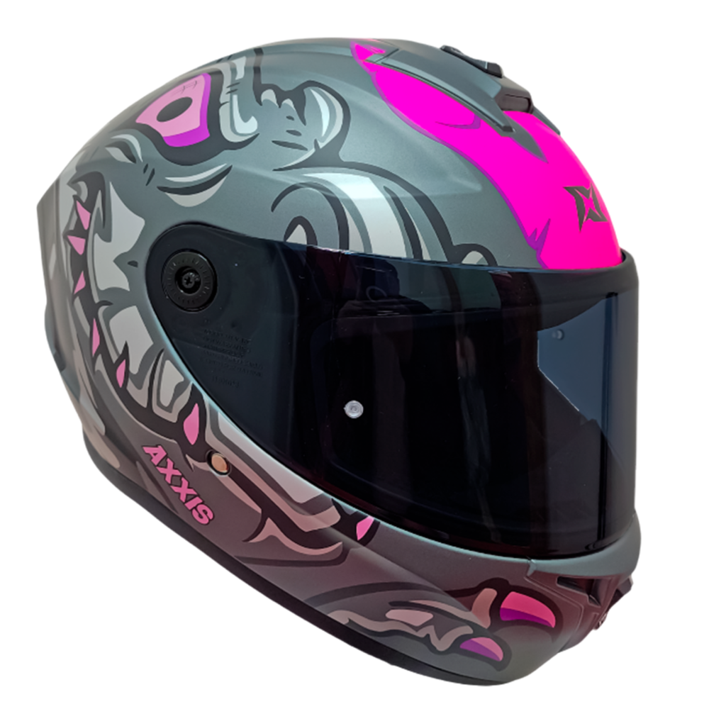 CASCO AXXIS INTEGRAL DRAKEN DINOTOON B8 ROSA JABS MOTO