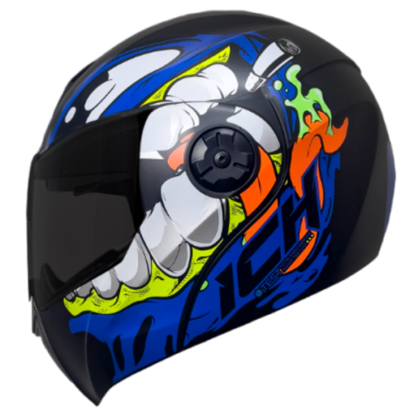 CASCO ICH ABATIBLE BITER NEGRO MATTE AZUL