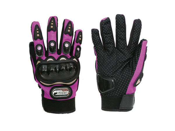 GUANTE P/MOTOCICLISTA IRON RACING STREET MORADO - Imagen 2