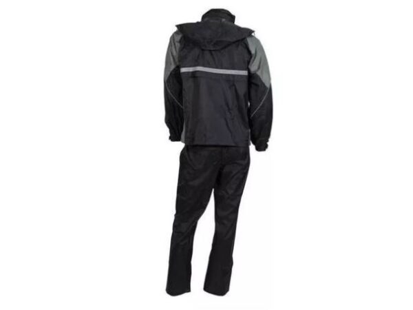 IMPERMEABLE R7 RACING PREMIUM NEGRO/GRIS - Imagen 3