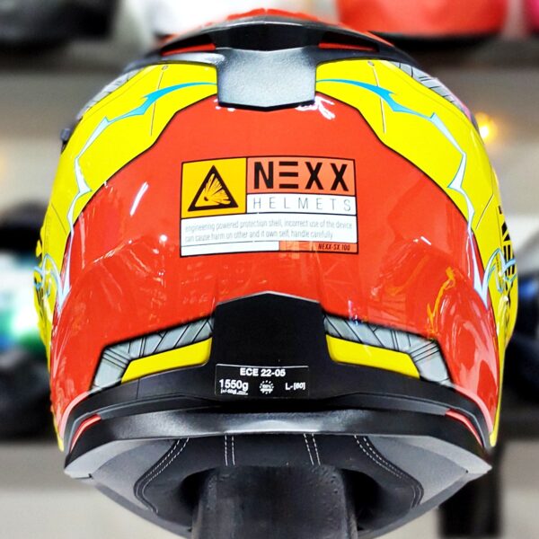 CASCO NEXX SX100 GIGABOT RED/YELLOW - Imagen 4