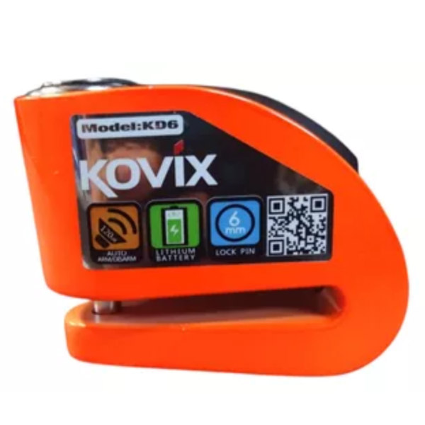 CANDADO DE DISCO CON ALARMA KOVIX KD6 (6MM PIN) - Imagen 2