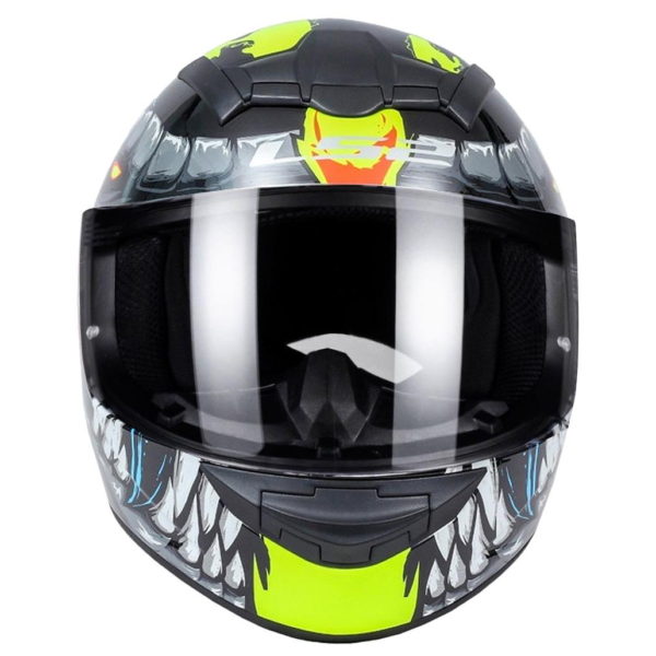 CASCO CERRADO LS2 ROOKIE FLY DEMON NGO MATE/AMA FLUO FF352 - Imagen 3