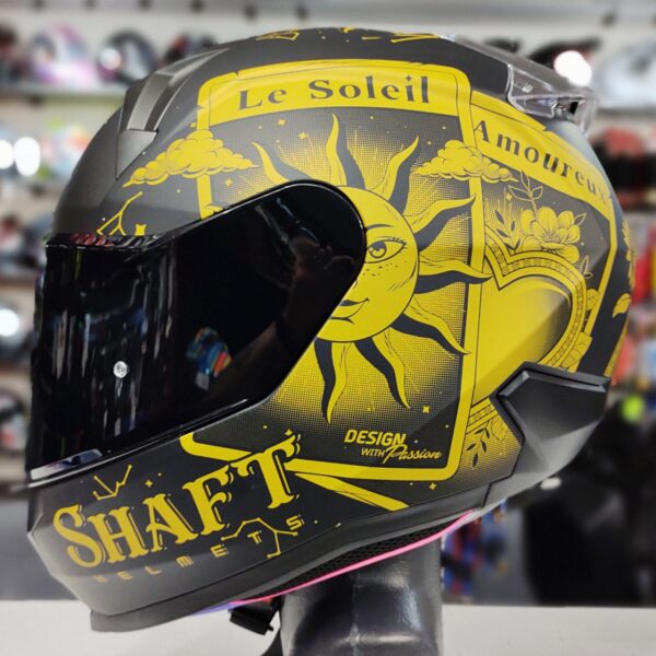 CASCO SHAFT INTEGRAL 560 TAROT NGO/DORADO - Imagen 4