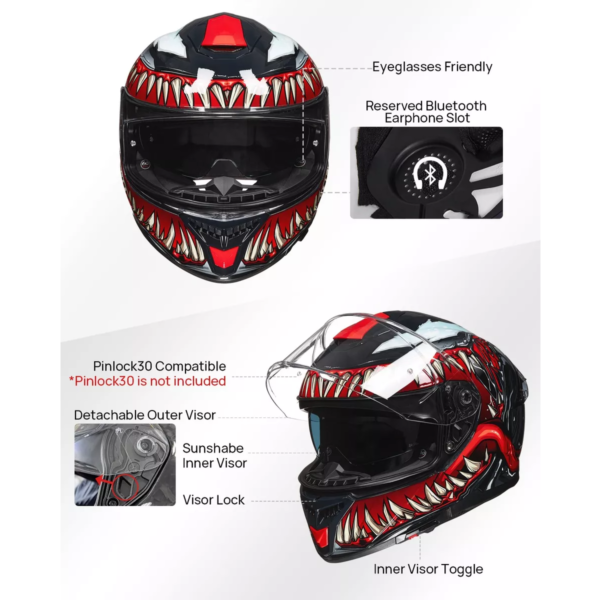 CASCO INTEGRAL ILM 861A VENOM - Imagen 6