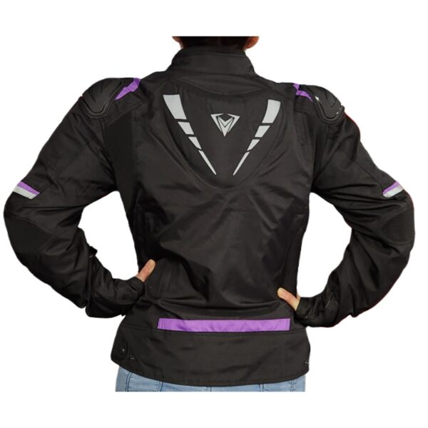 CHAMARRA GIACOMO RACER LADY NEGRO MORADO - Imagen 3