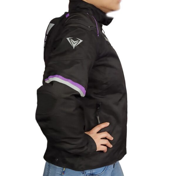 CHAMARRA GIACOMO RACER LADY NEGRO MORADO - Imagen 4