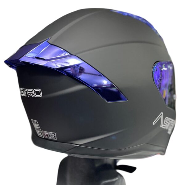 CASCO ASTRO SOLID BLACK/BLUE - Imagen 3