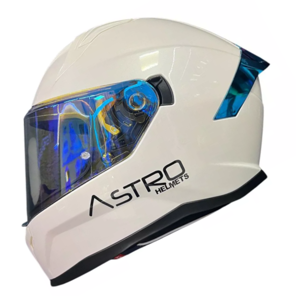 CASCO ASTRO PEARL WHITE GLOSS BLUE - Imagen 4