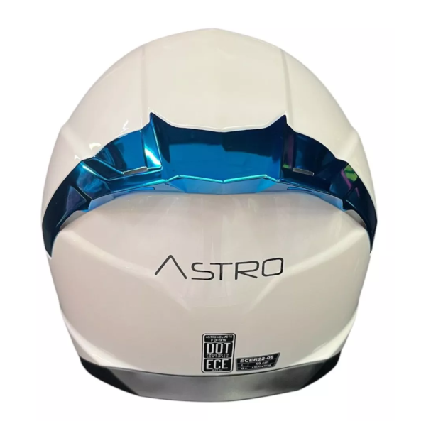 CASCO ASTRO PEARL WHITE GLOSS BLUE - Imagen 2