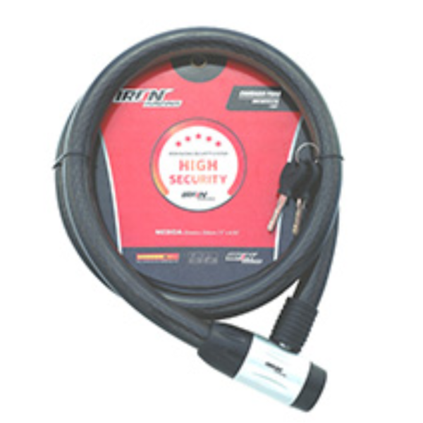 CANDADO CABLE DE ACERO ANTIROBO PARA MOTOCICLETA IRON1106 25*150CM