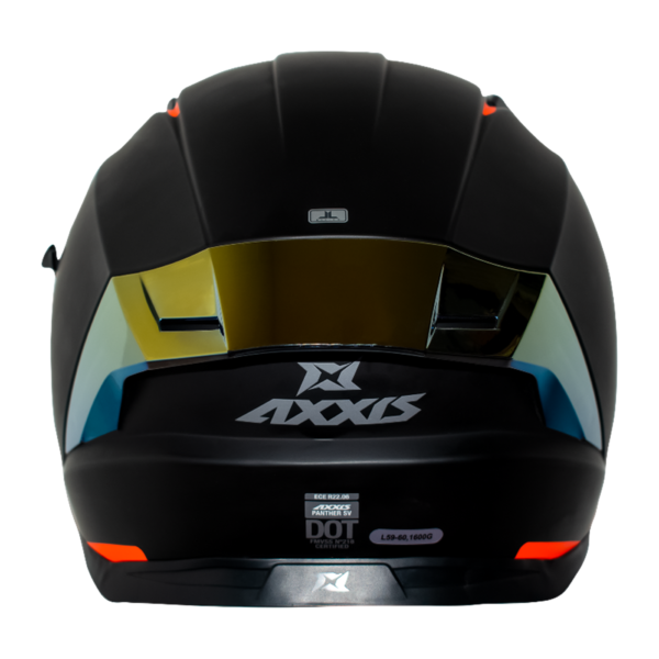 CASCO AXXIS PANTHER NEGRO MATTE GOLD - Imagen 3