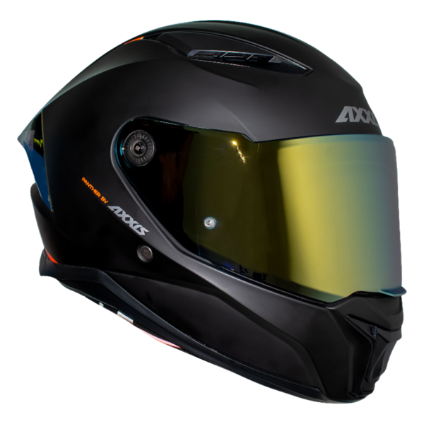 CASCO AXXIS PANTHER NEGRO MATTE GOLD - Imagen 2