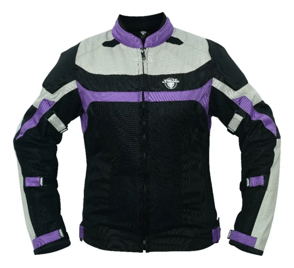 CHAMARRA NEGRO GRIS PURPURA PUNTO EXTREMO