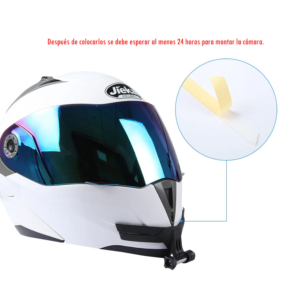 BASE CASCO FRONTAL ADHESIVA COMPATIBLE GOPRO SPORT CAM BDG P/CAMARA - Imagen 4