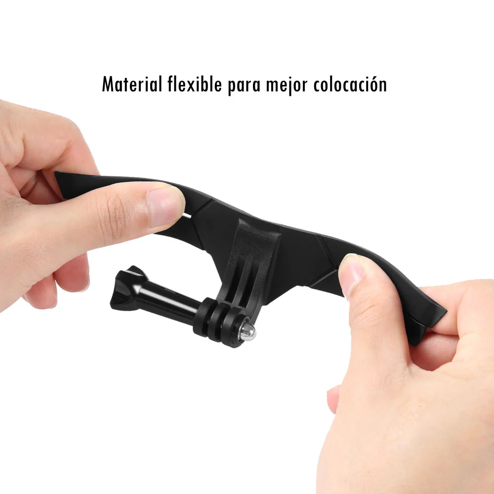 BASE CASCO FRONTAL ADHESIVA COMPATIBLE GOPRO SPORT CAM BDG P/CAMARA - Imagen 3