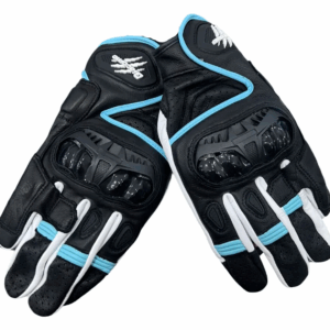 GUANTE GIACOMO T800 PIEL FEM NEGRO/AZUL