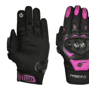 GUANTE TEXTIL FASEED FGL-401 NEGRO/ROSA